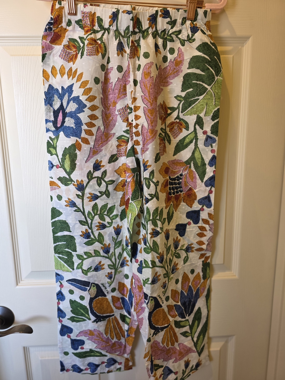 Farm Rio x Anthropologie Stitched Garden Pants NWOT